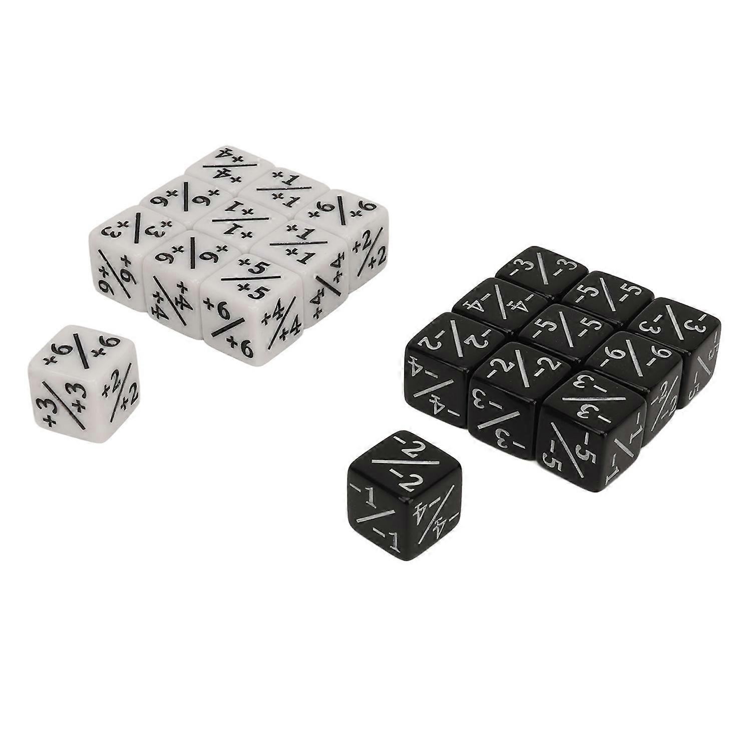 20Pcs Dice Counters Token 15.3mm Positive Negative Dice Counters Set for Board Games Math Games