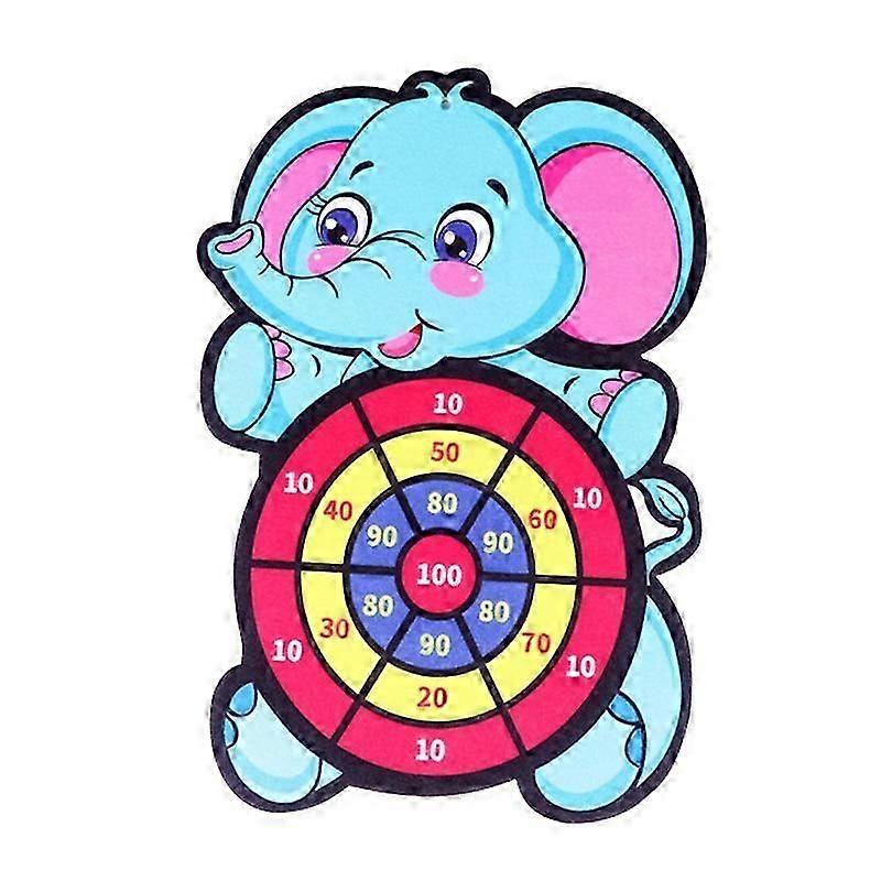 Dart Board Sticky Balls Set With Cartoon Animal Pattern Toddler Activity Kids Game Toy