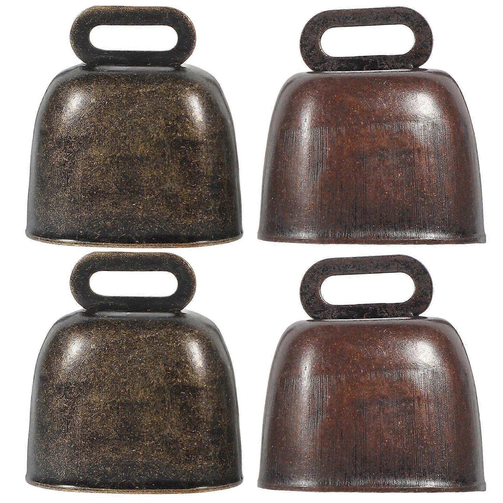 Eease 4 Pcs Metal Cow Bell Wind Chimes Hanging Grazing Bells