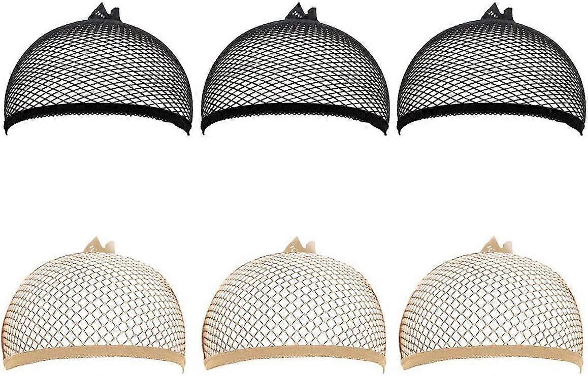 Wig Net Cap for Wig Making Black Mesh Net Stocking Cap Elastic Stretchy Nylon Unisex Hair Caps Open End Adjustable for Women