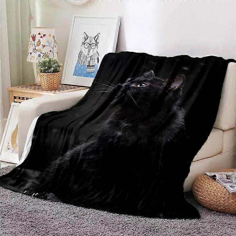 Keai Cat Flannel Blankets, Black Cat Blankets, Soft And Comfortable  Beds, Nap Covers, -200x230cm