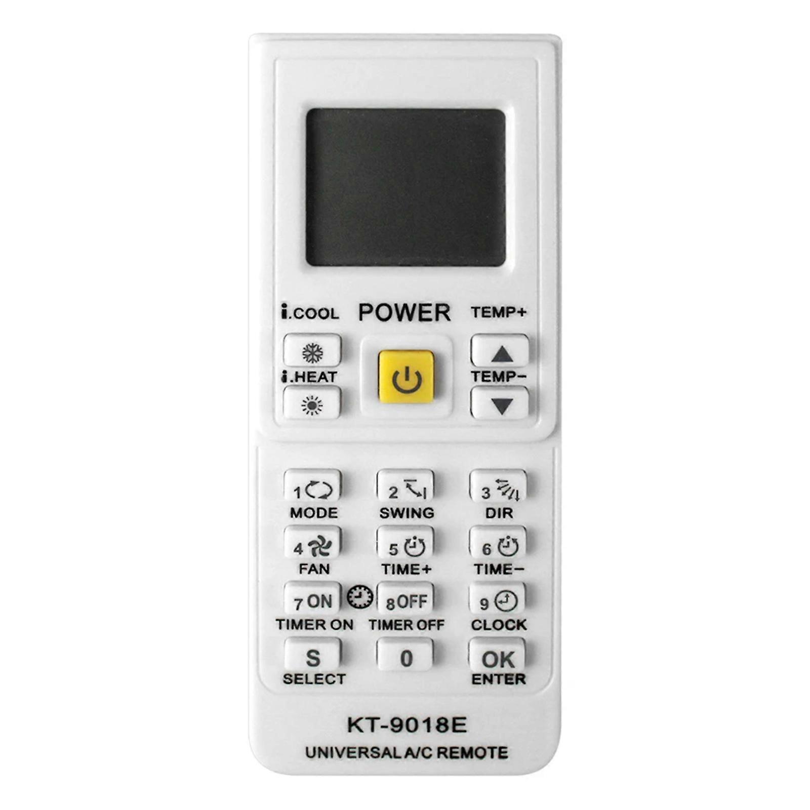 Extended Ranges IR Remote For Air Conditioners Units Featuring Time Mode Intuitive Button Layout For All Users Long Ranges Signal Multicolor