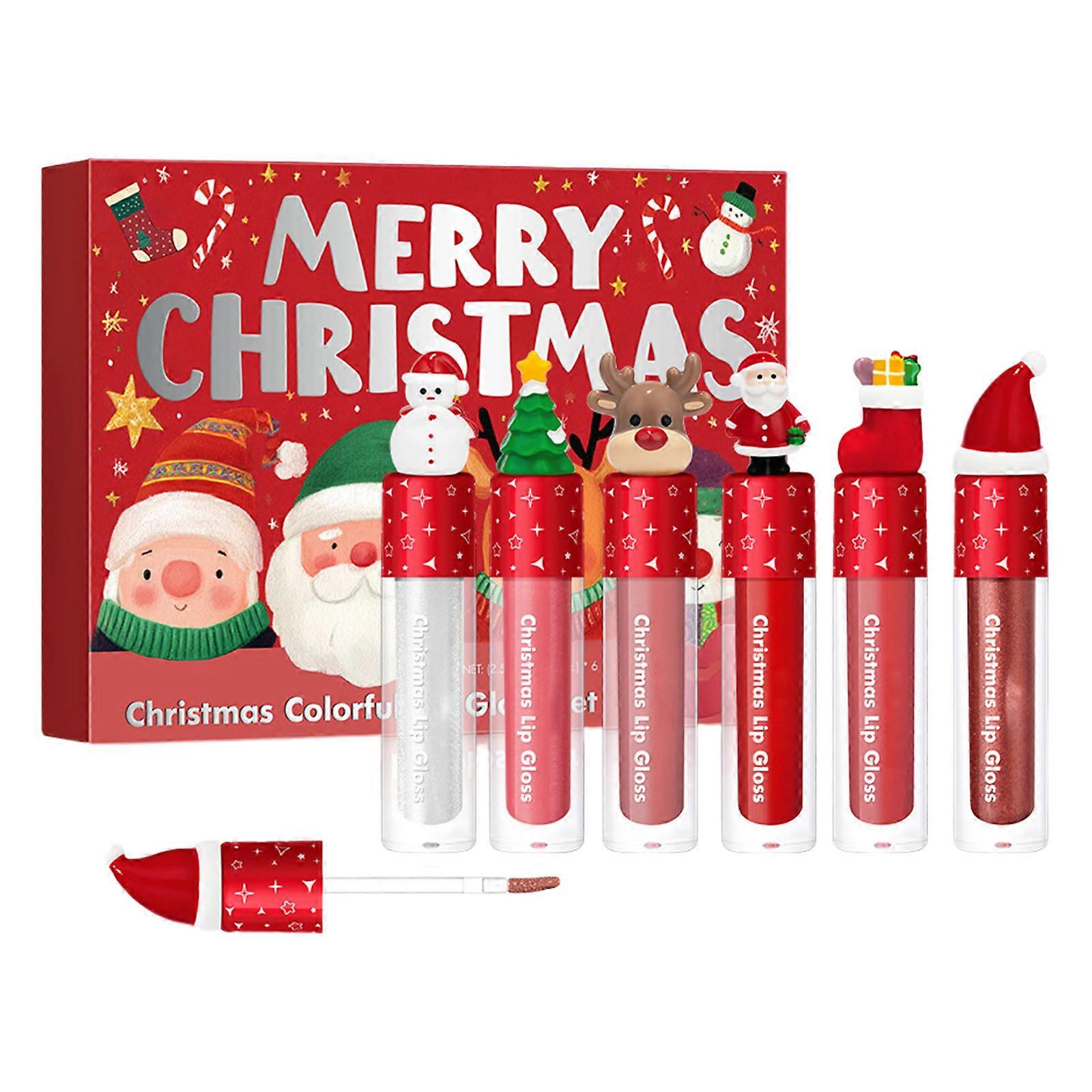 Christmas Lip Glosses Set With Moisturizing Formula And Multiple Shade For Holiday Parties And Daily Use Multicolor