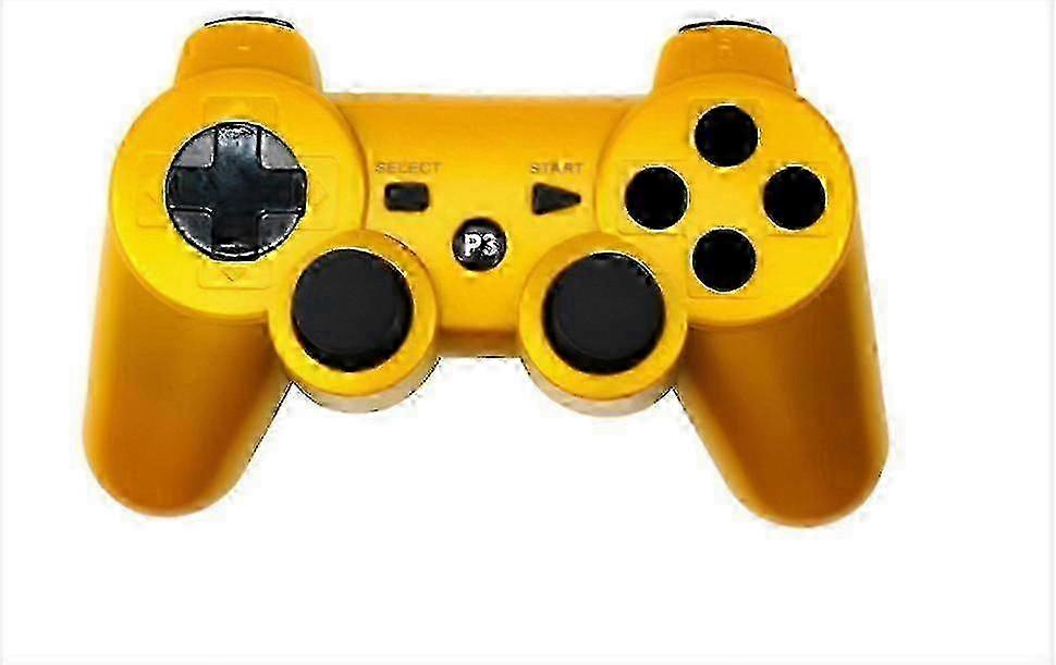 PS3 Wireless Controller, Professional PS3 Gamepad, Touch Panel Joypad with Dual Vibration, Bluetooth Game Controllers yellow