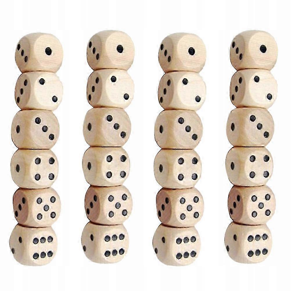 20pcs Wooden Dice Practical 16mm Dice Board Games Dice Useful Party Supplie
