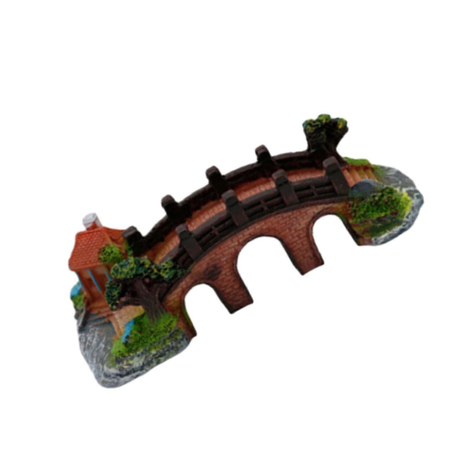 Delicate Artificial Cave Bridge Cave Terrarium Hideouts Shrimp Hideouts Statue Aquarium Habitat Decors  M
