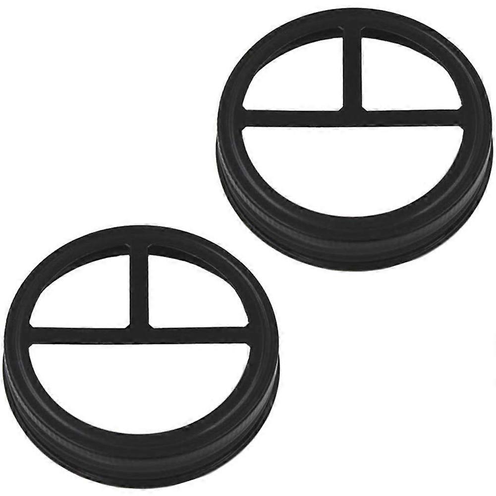 2 Pcs Jar Toothbrush Holder Lid - Rust-Proof Stainless Steel