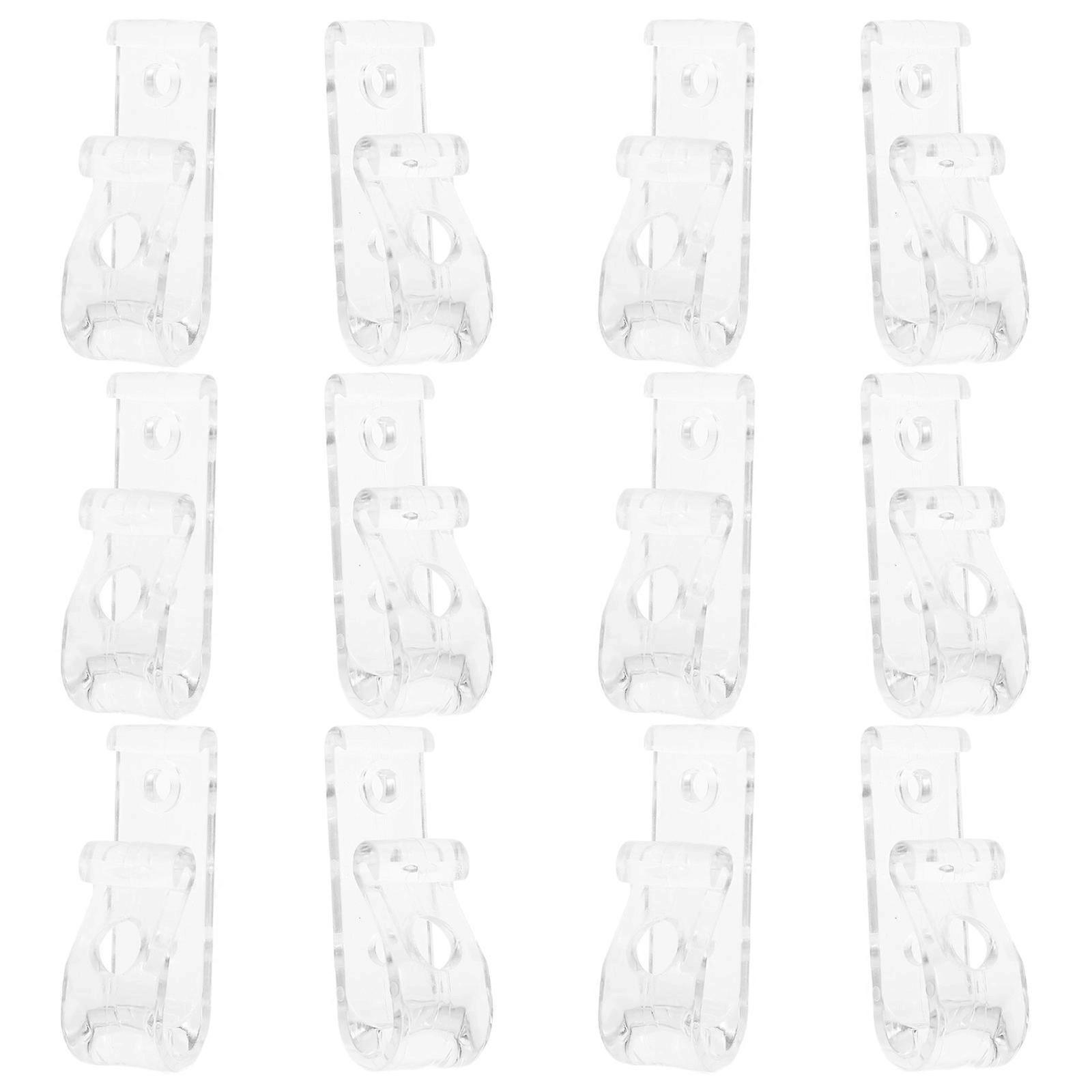 Roller Blind Clip Curtain Hook for Home Use 12Pcs Transparent