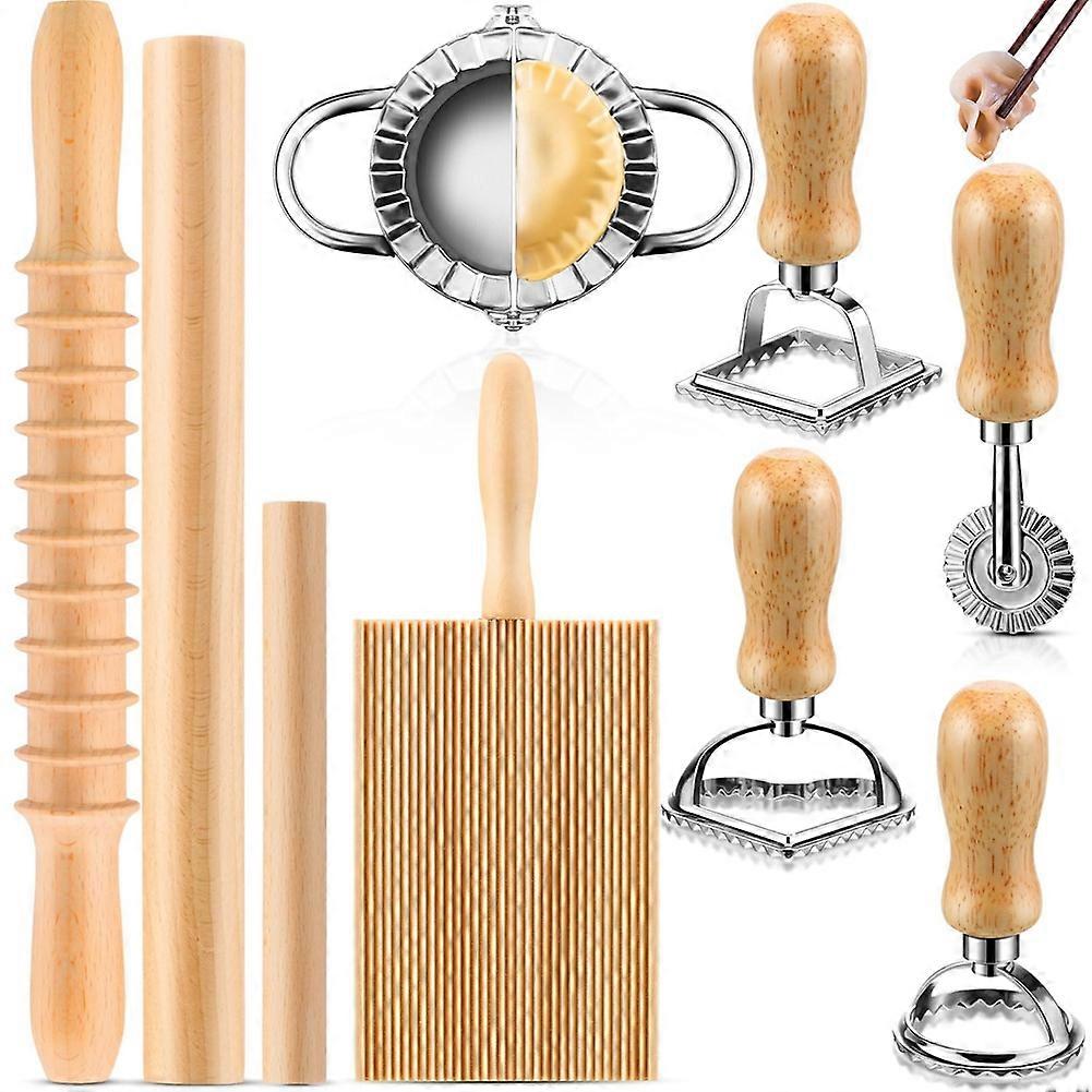 9 Pcs Pasta Making Tools Kit - Gnocchi Board