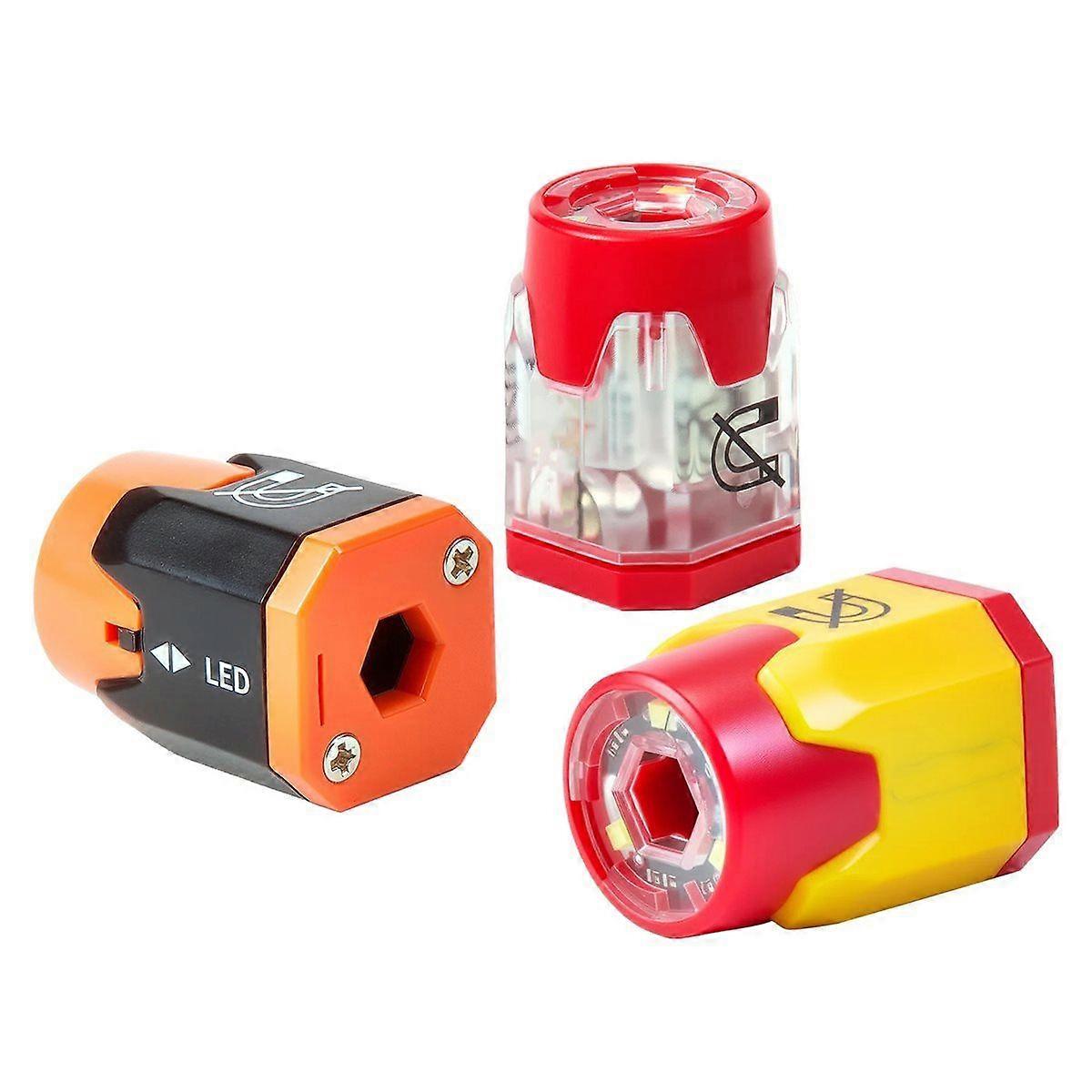 3Pieces LED Screwdriver Bit Magnetizer Ring