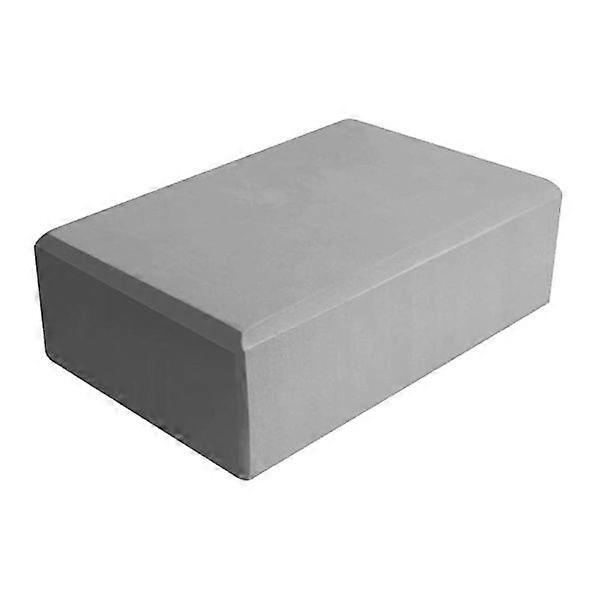 Very stable yoga block, foam rubber exercise block, gray