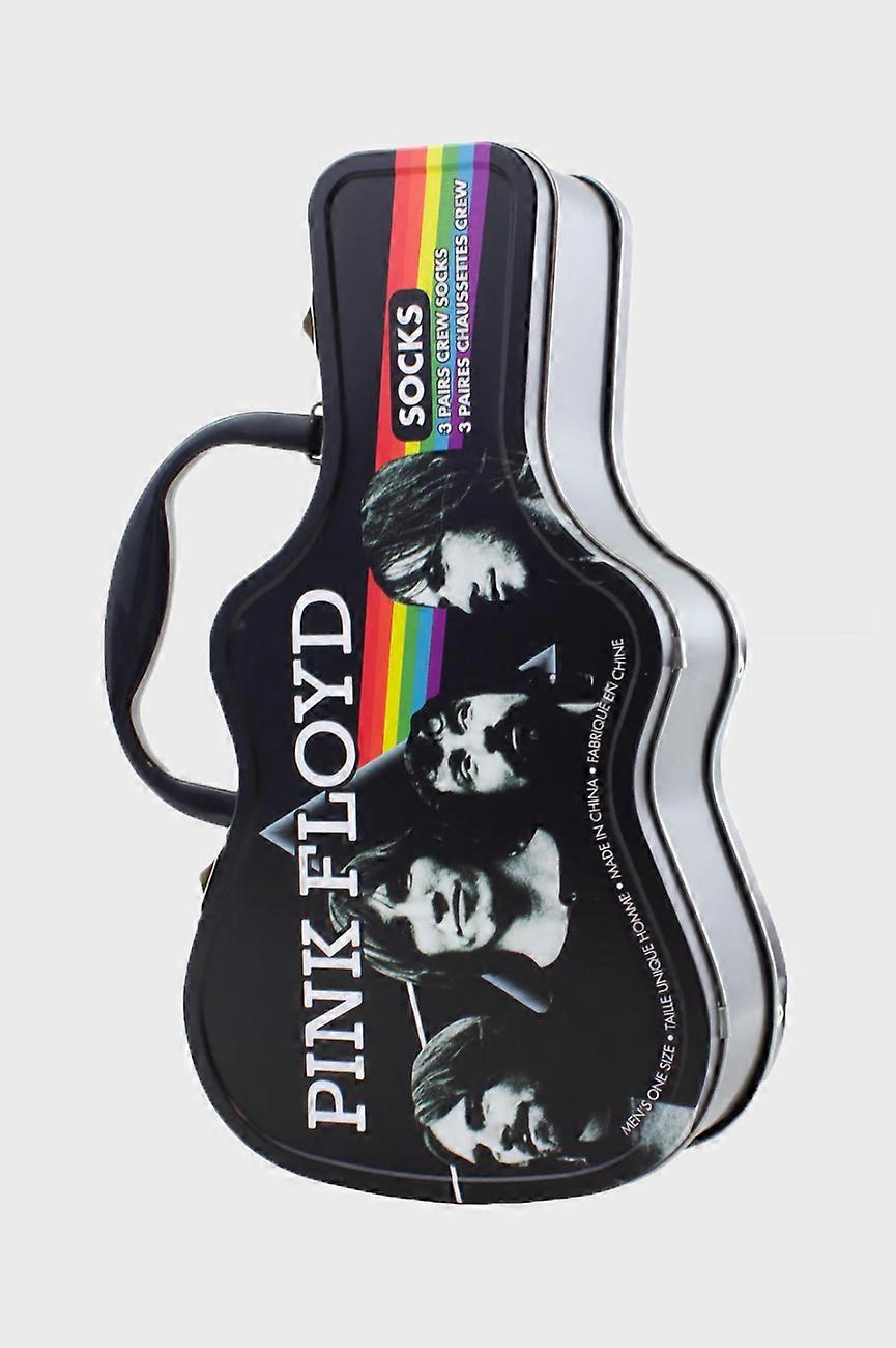 Pink Floyd Sock Set 3 Pack In Guitar Shaped Tin