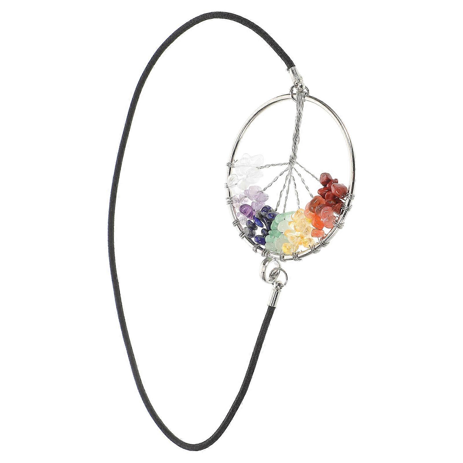 Beaded Rope Tree Charm Bookmark For Readers And Craft Enthusiasts In Multi Color With Elastic Grip 1Set