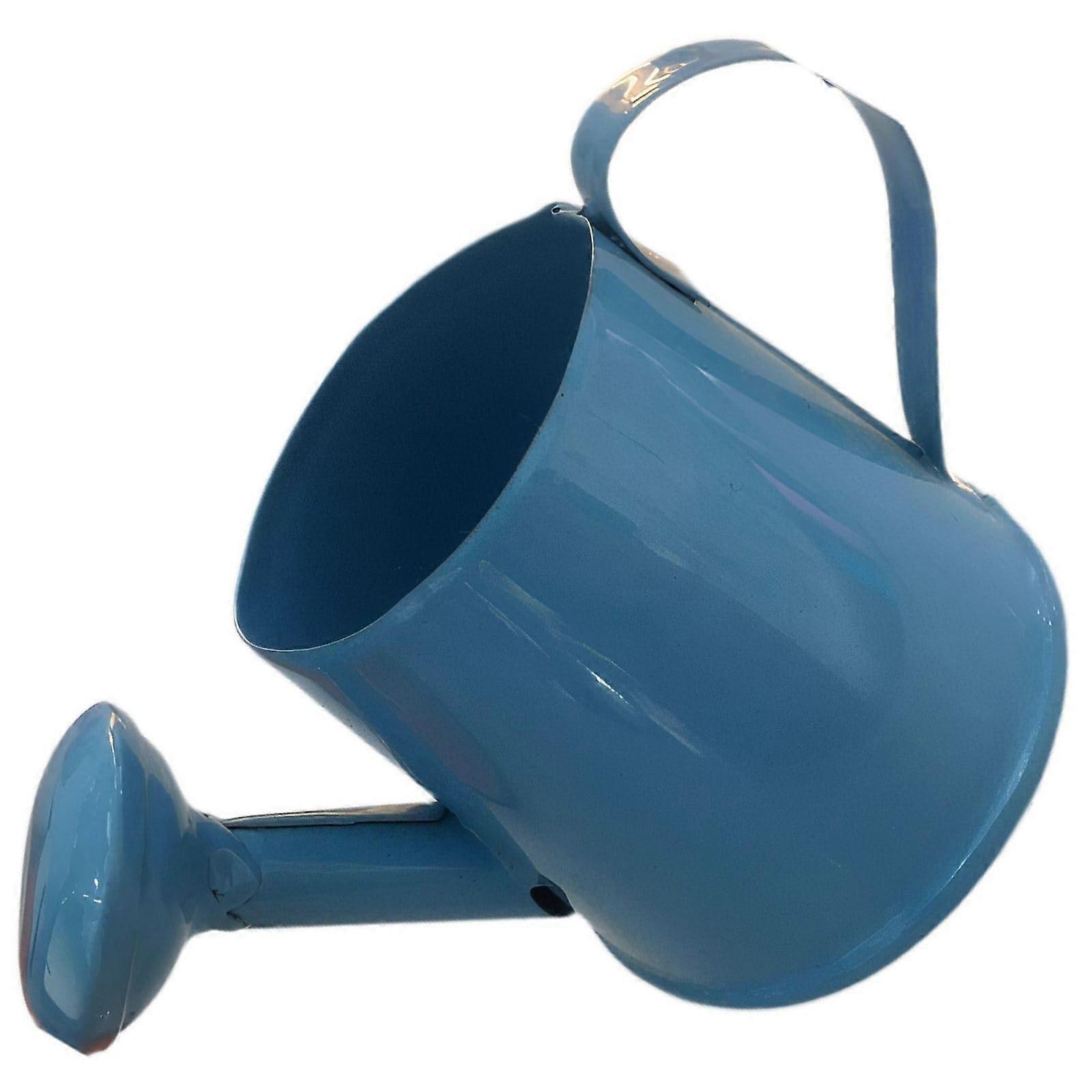 Mini Metal Watering Can with Elegant Classic Design for Desk Decoration and Small Item Storage, Blue