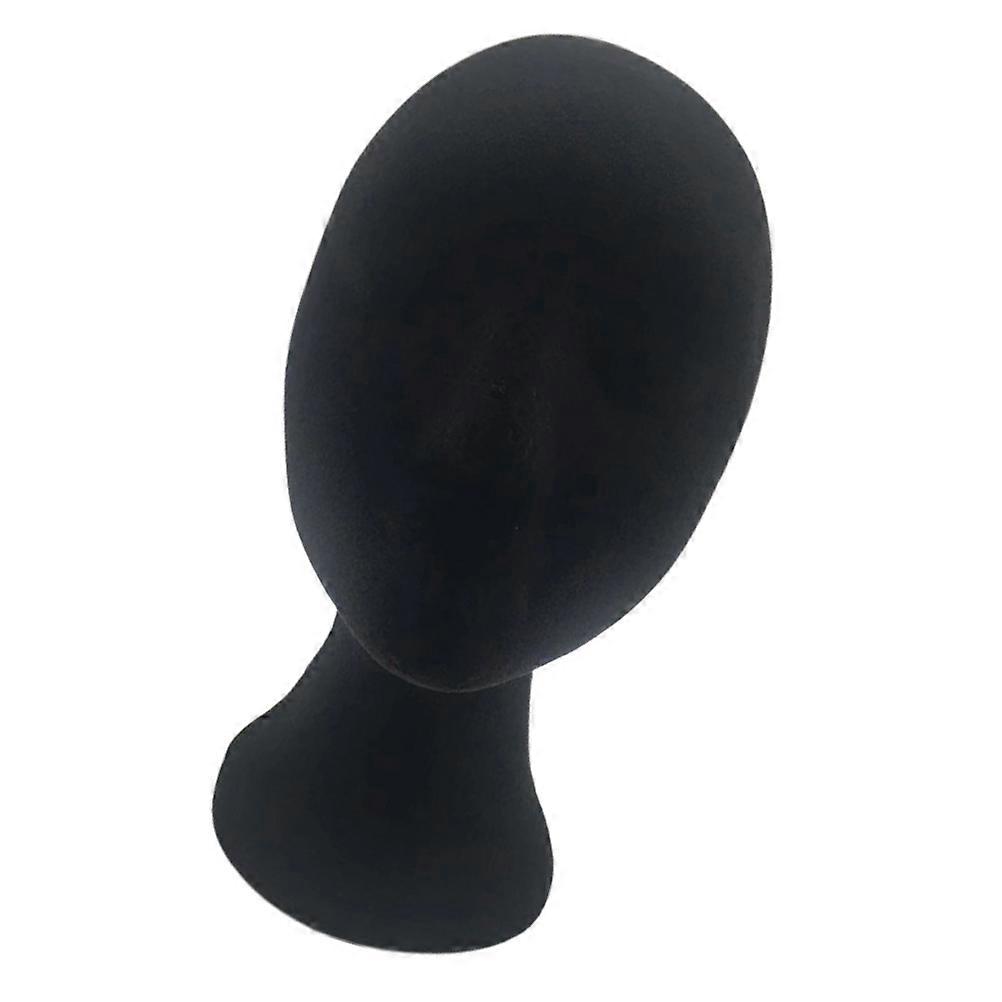 2Pcs Black Bald Head Model for Wig Display Mold Cosmetology Practice