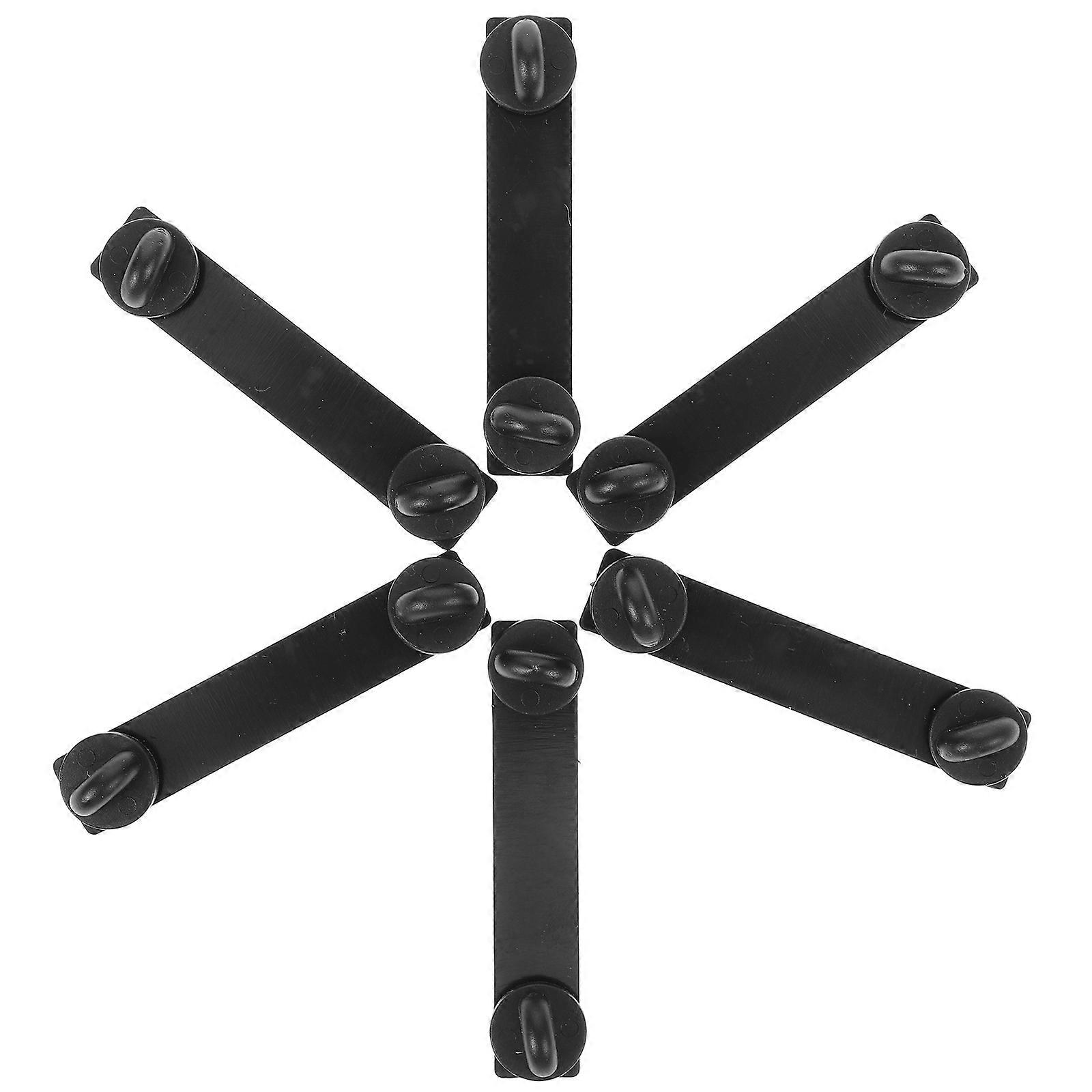 Clutch Pin Backings Locking Pin Backs for Crafts 10Pcs Rectangular Black