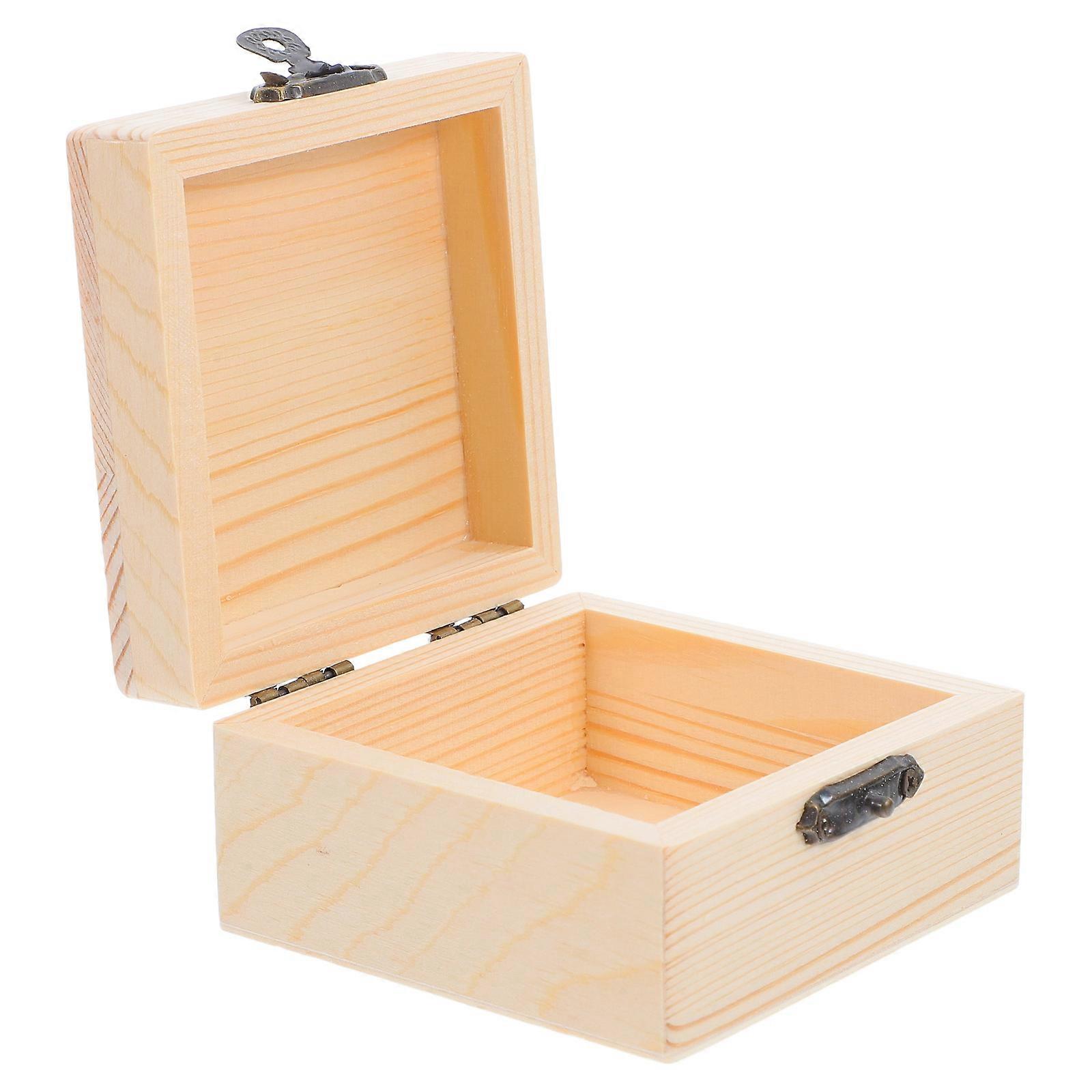 Wooden Gift Box for Storage Square Packaging Box Suitable for Birthdays
