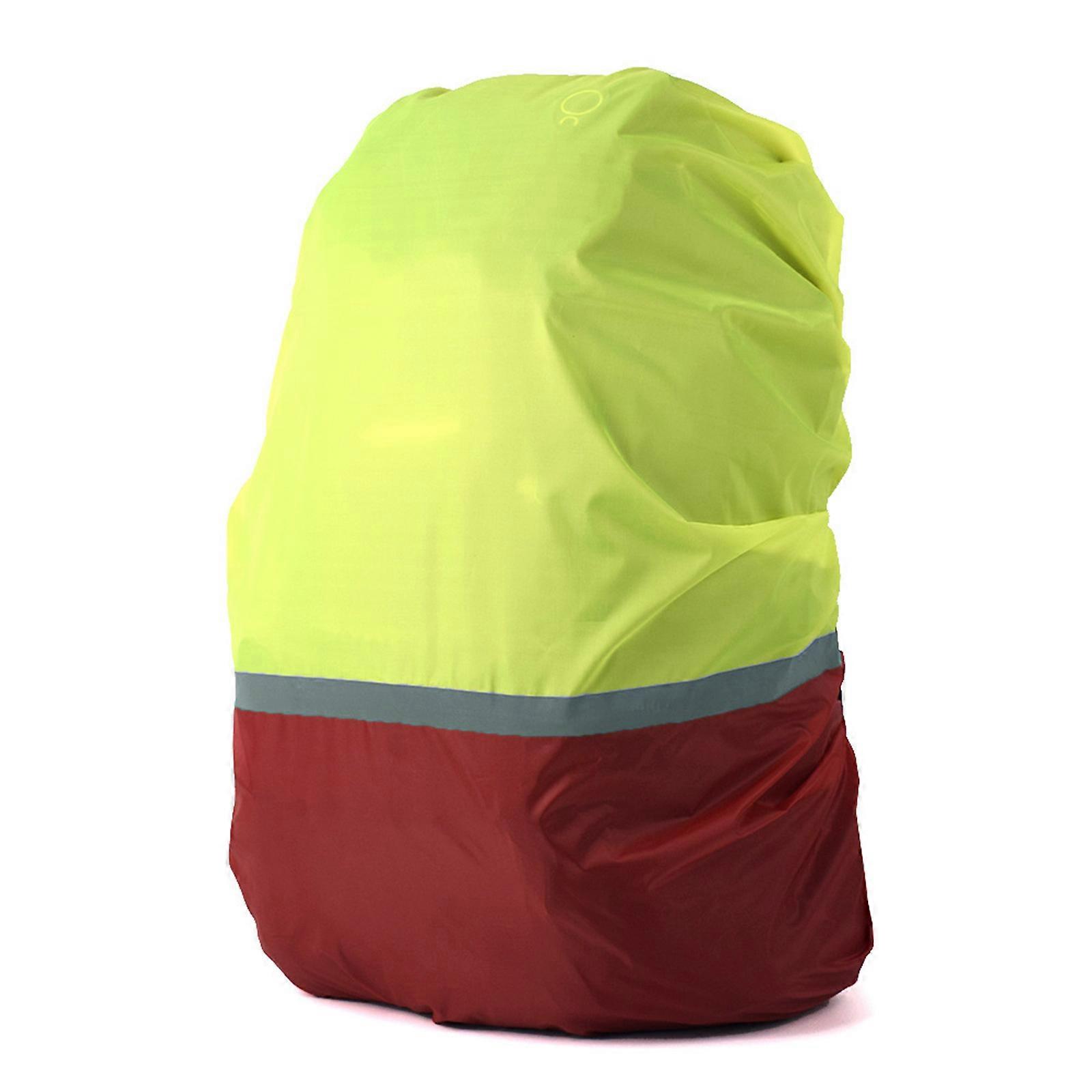反射バックパックレインカバー防水防塵バックパックカバーアウトドアサイクリングハイキングクライミングバッグカバーハイキングギア赤緑