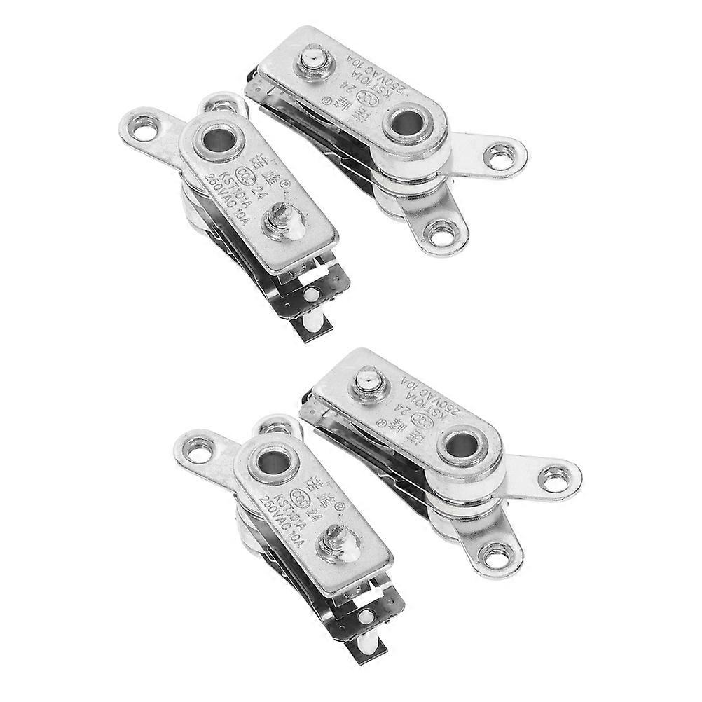 Electric Heating Pot Thermostat Control Switch for Durable Use 4Pcs Silver