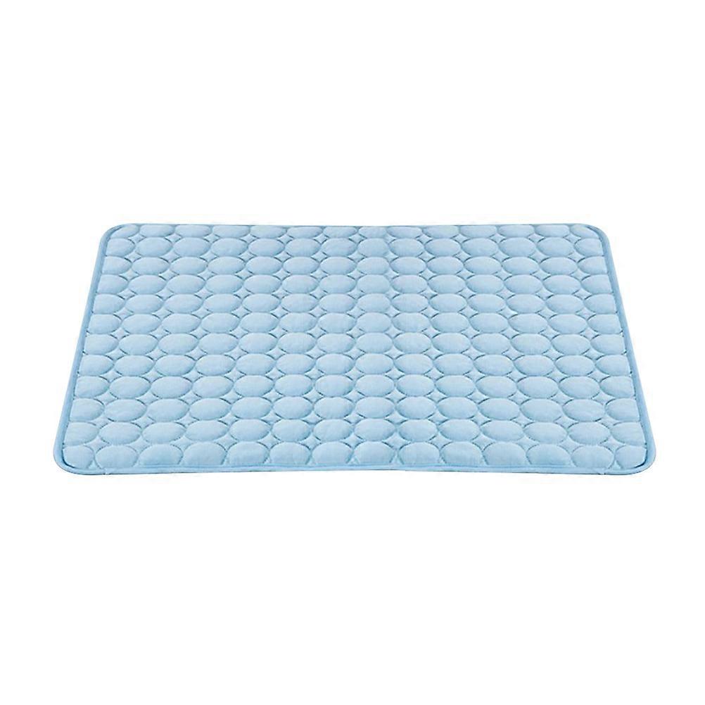 Self Cooling Pet Blanket for Summer Use 3Pcs Breathable Cooling Mat Blue
