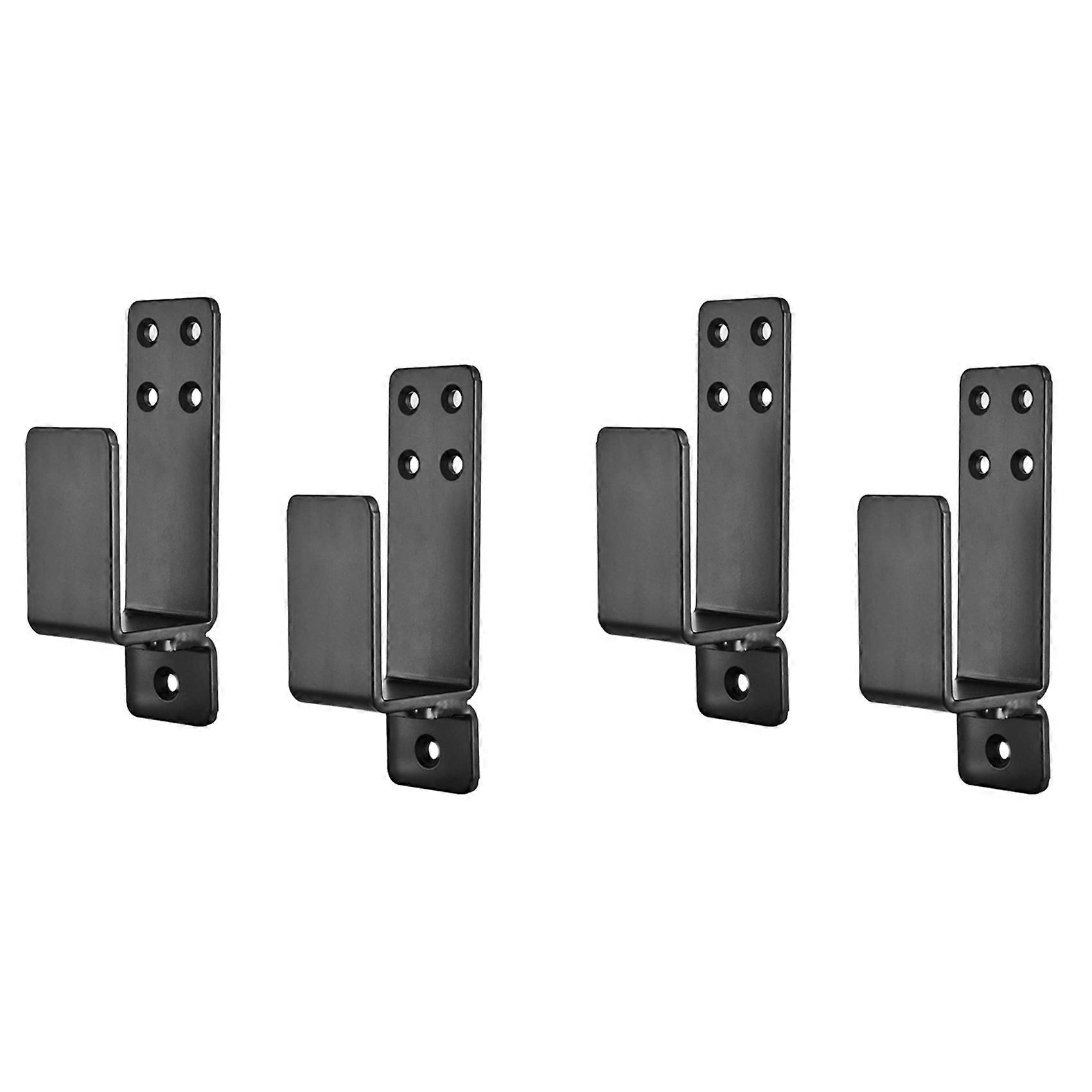Door Barricade Brackets,4 Pack Drop Open Bar Holder for Home Security, 2X4 Bar Brackets Prevent Unauthorized Entry