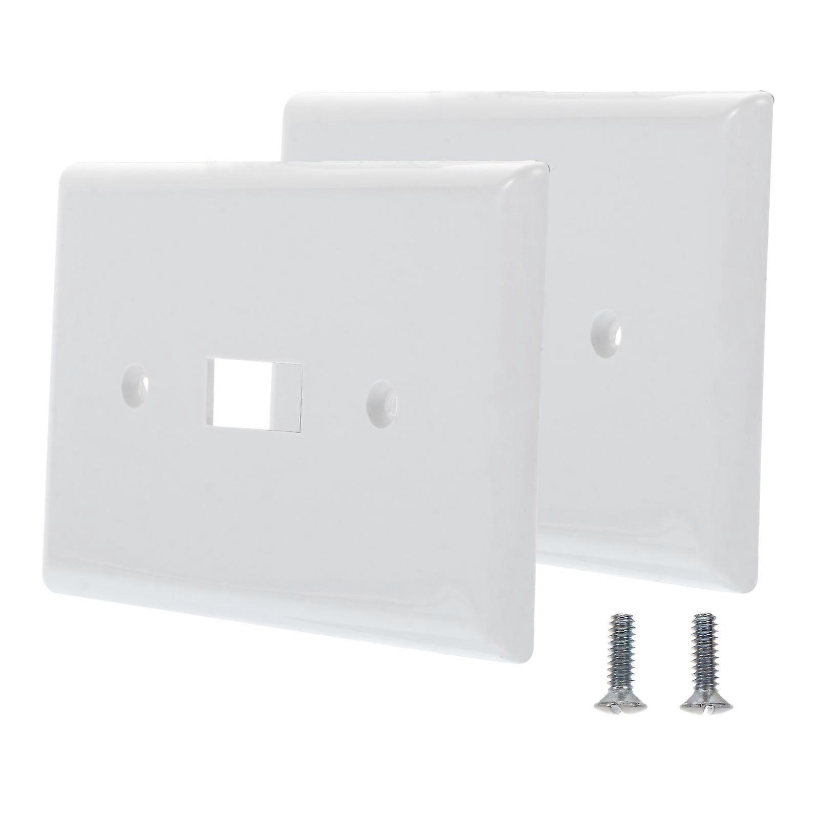 Electrical Outlet Cover for Switch Us Wall Plates 2Pcs White Pc Material