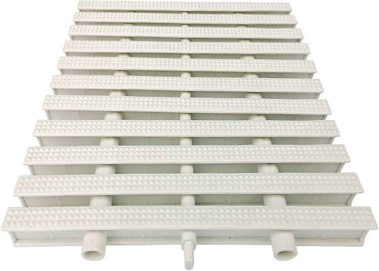 Drainage Ditch Guardrail Filter Channel Sewer Joint Trough Movable Plastic Overflow Drainage Grate 20 Cm 5Piece White