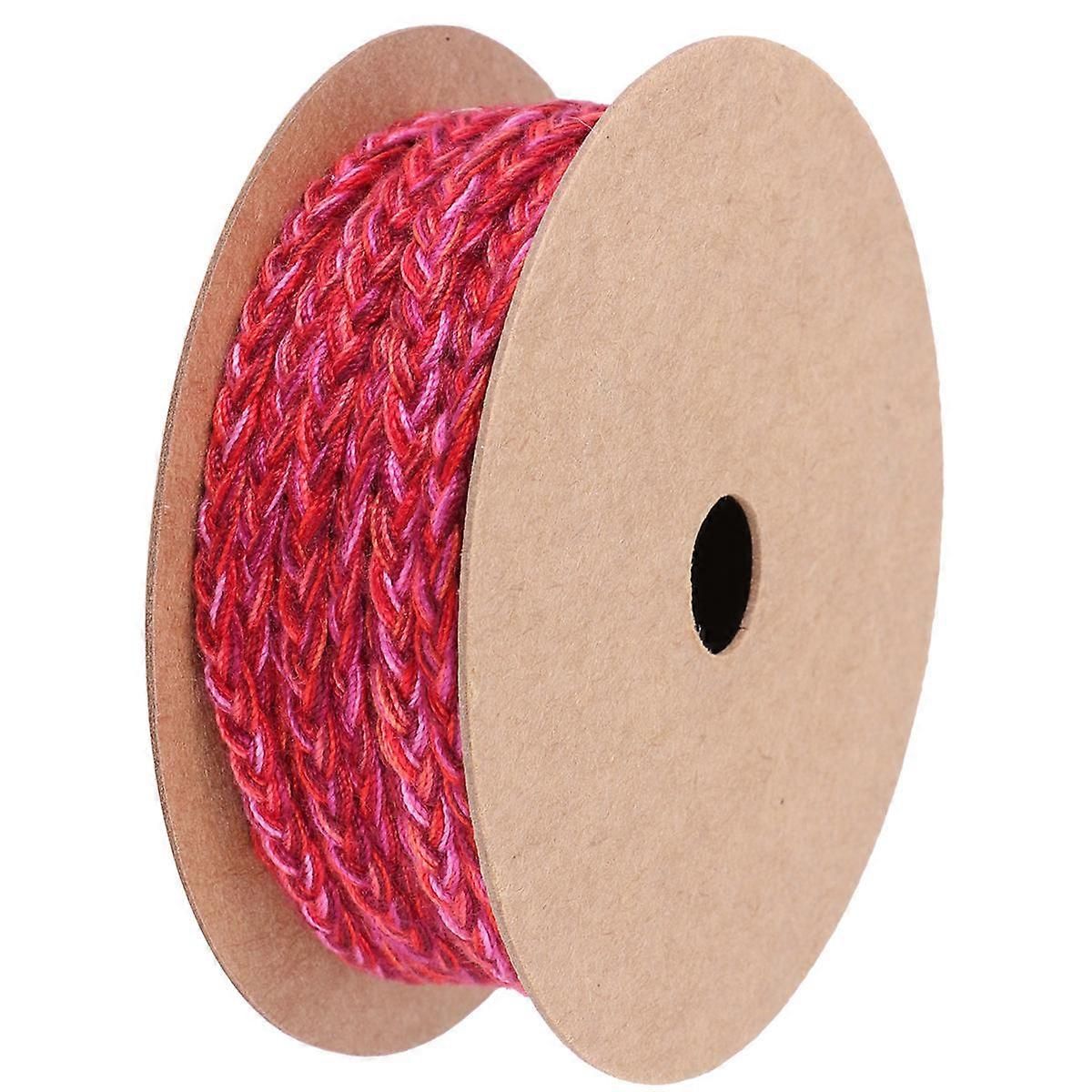 Cotton Braided Rope Red Multi-Functional Use for DIY Projects 1 Roll