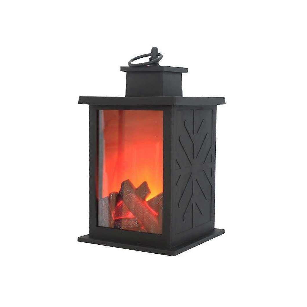 Electric Fireplace with Realistic Flame Effect, LED Decorative Tabletop Design for Home and Office