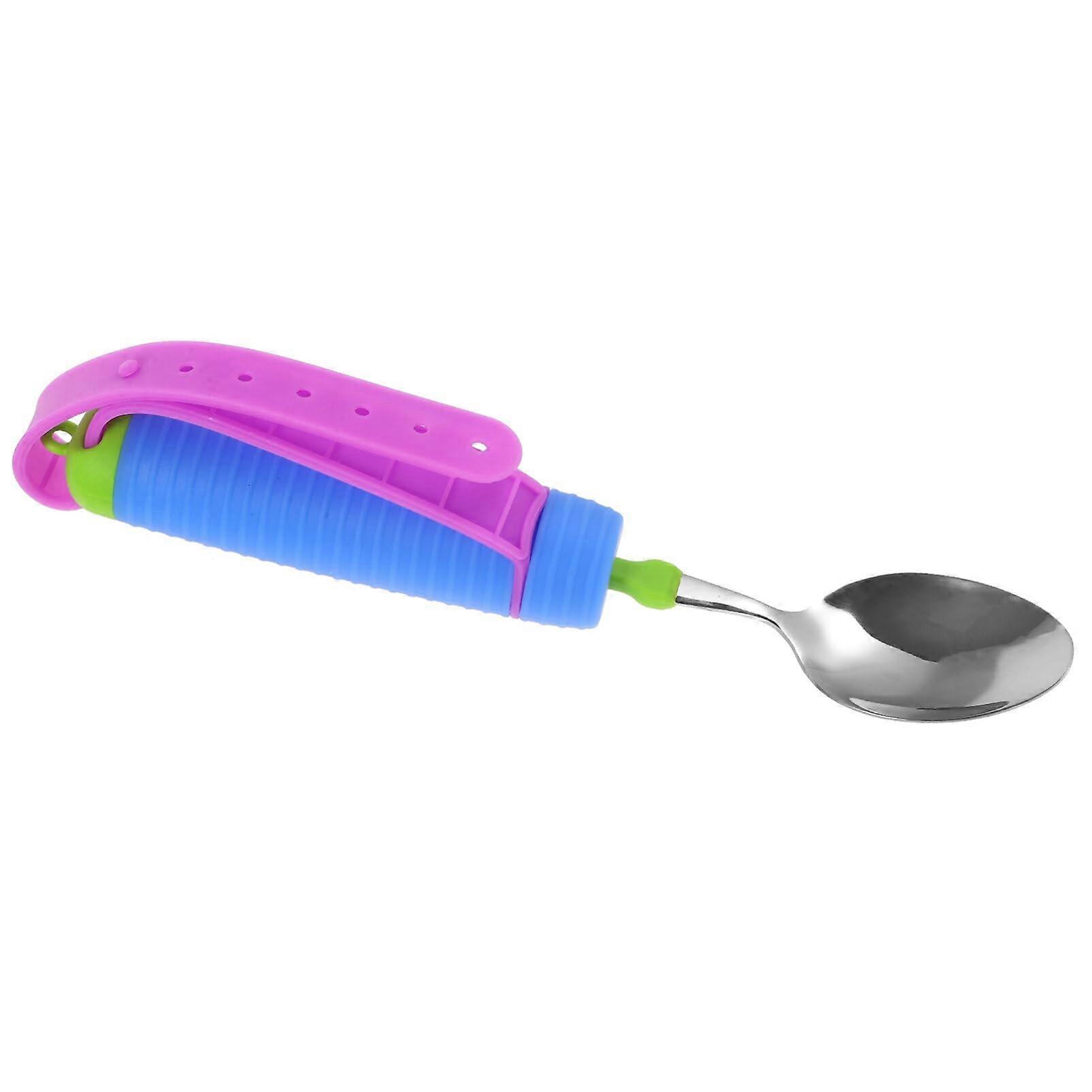 Adaptive Spoon for Elderly and Disabled with NonSlip Ergonomic Grip and Spillproof Rotating Design