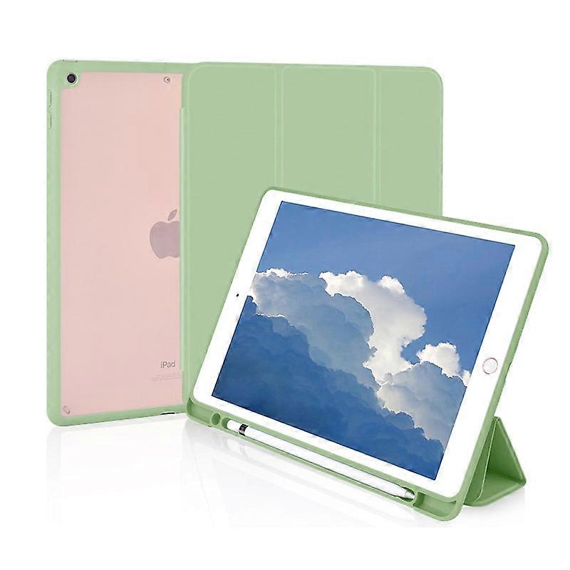 Capa elegante transparente para iPad Air 7 (edição 2025) de 11 polegadas, verde matcha.