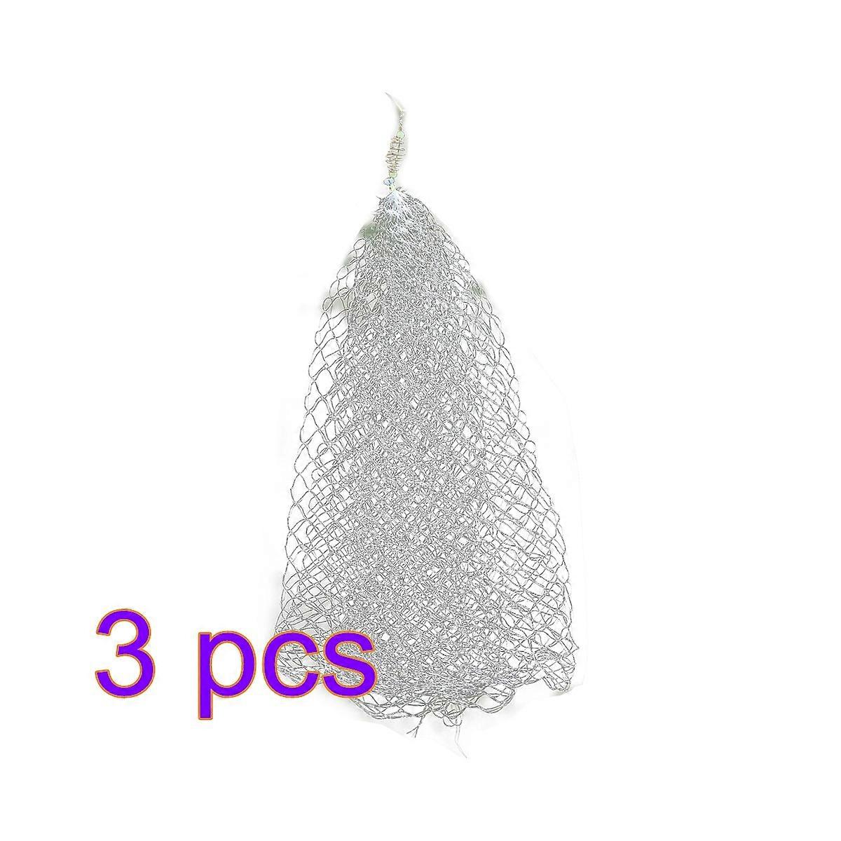 3X Replacement Net for Fishing Cast Net Bait Trap Durable Grey Mesh