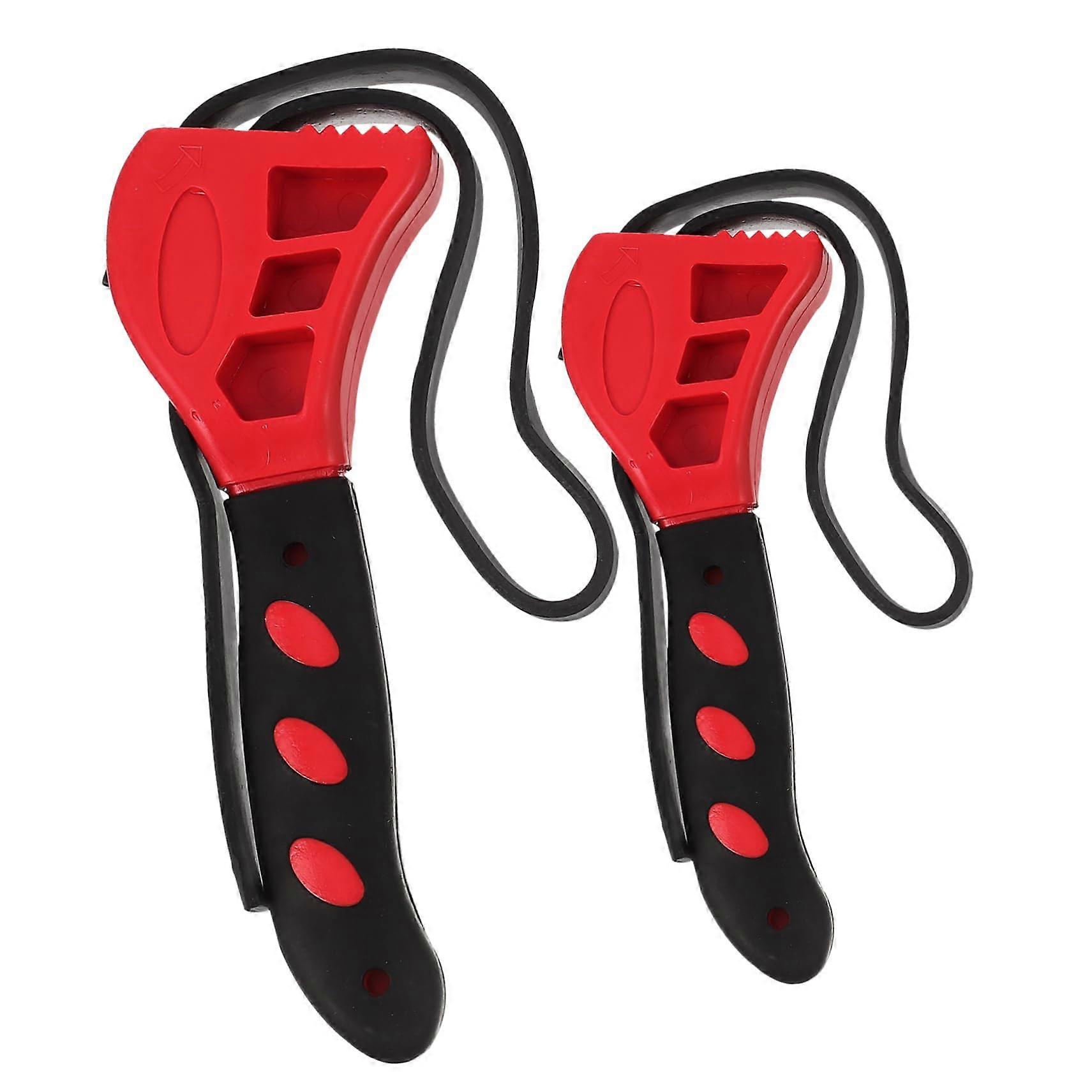 2pcs Adjustable Rubber Strap Jar Opener for Arthritic Hands and Auto , NonSlip Grip