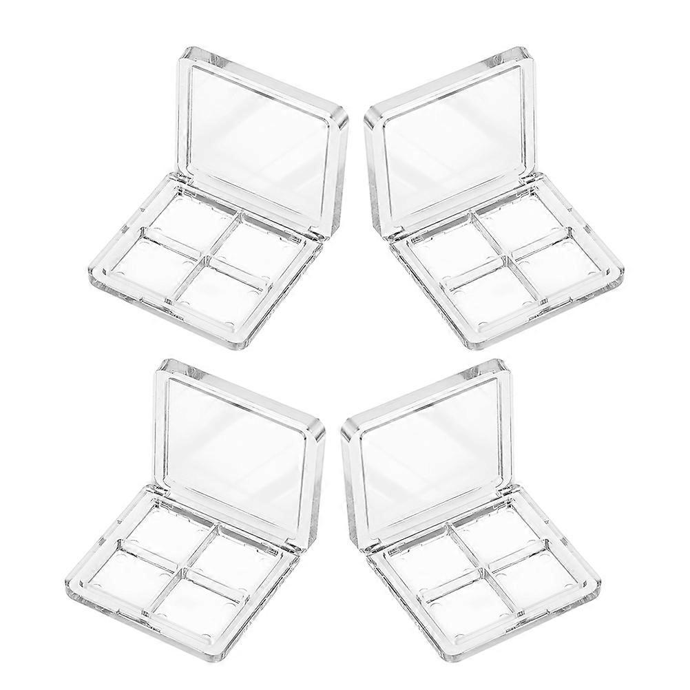 Pet Clear Eyeshadow Palette for Makeup Use with 4Pcs Refillable Cases