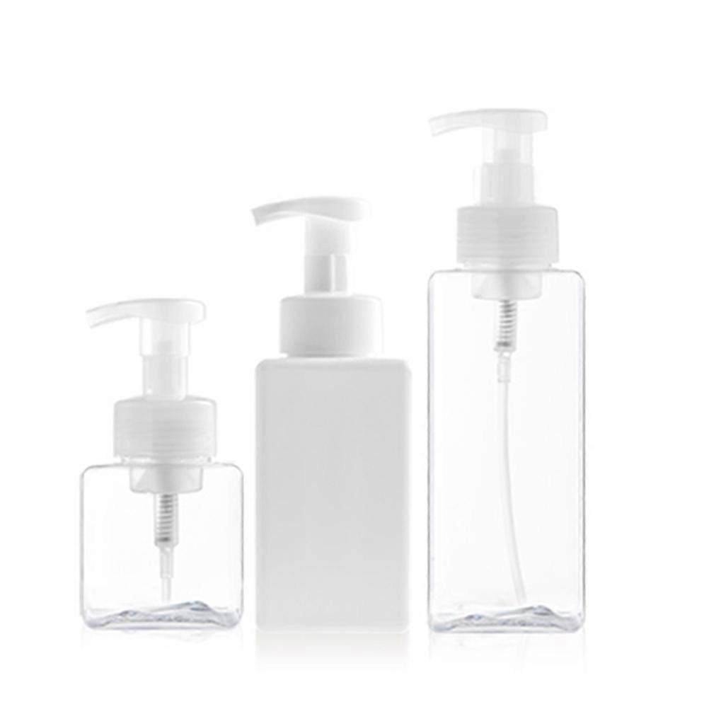 Press Pump Bottle Foaming Bottle for Storage 2Pcs Transparent Design