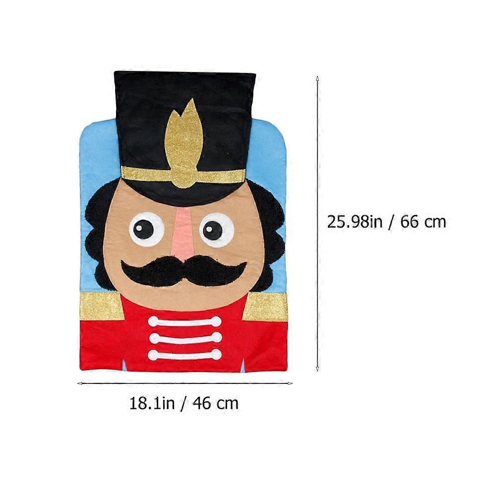 Christmas Chair Cover for Decor 2Pcs Nutcracker Theme Restaurant Seat Covers