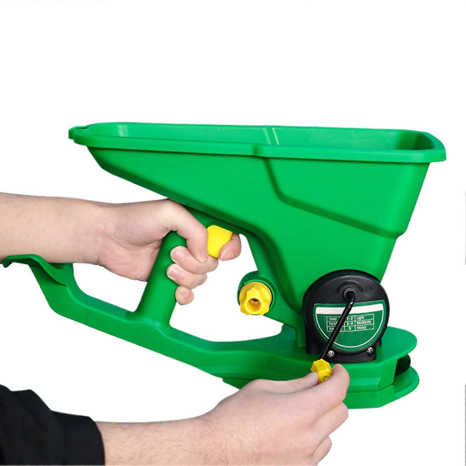 Manual Fertilizer Spreader with Precise Distribution, Handheld Seed Spreader for Hard Terrain