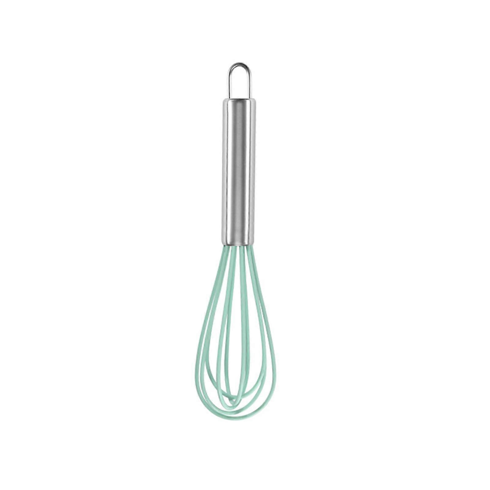 Silicone Whisk with Soft Head, Rust Resistant Stainless Steel Egg Beater for Baking and Cooking