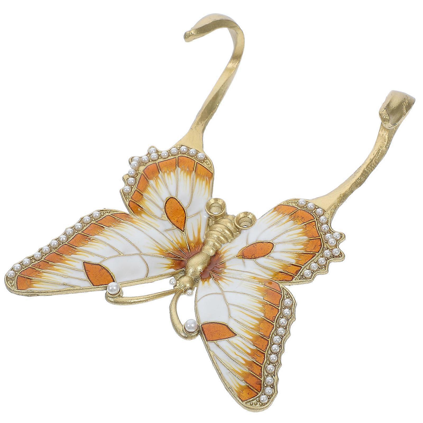 Metal Butterfly Wall Mounted Hooks for Hanging Clothes 5Pcs Decorative Set