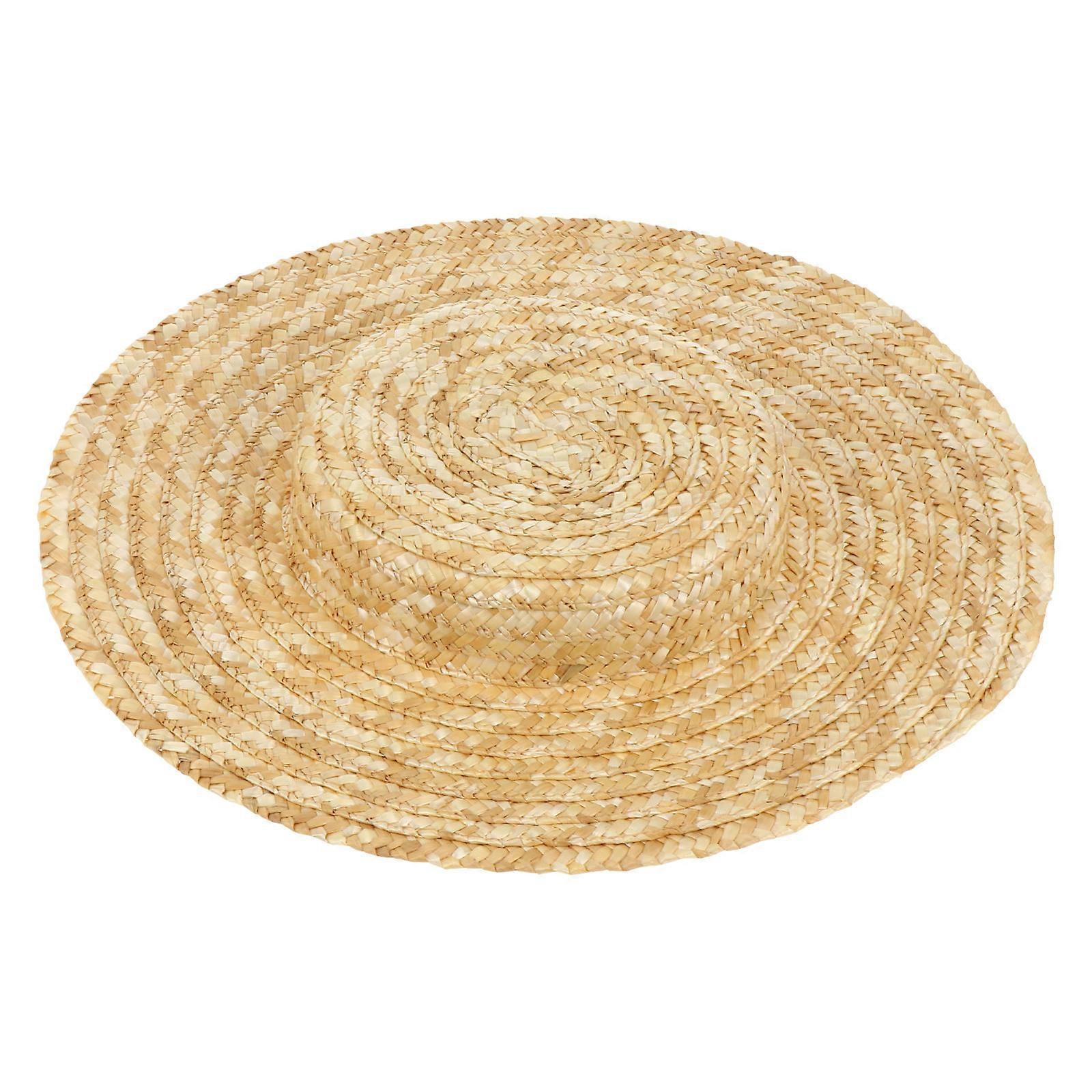 Straw Hat Felt Sturdy Hat for Decor with Khaki Color Compact Design