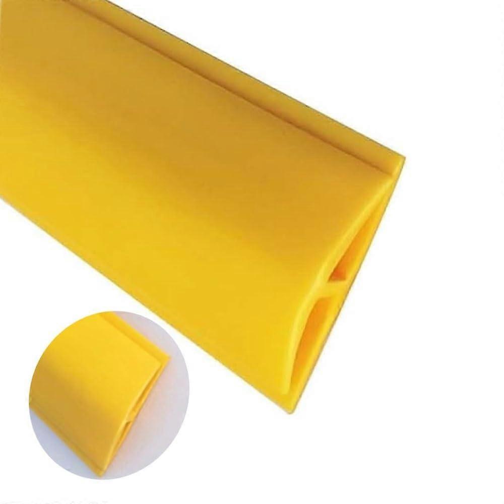 Durable PVC Floor Transition Strip for Carpet to Tile Threshold, Yellow 2m, Smooth Edge Trim