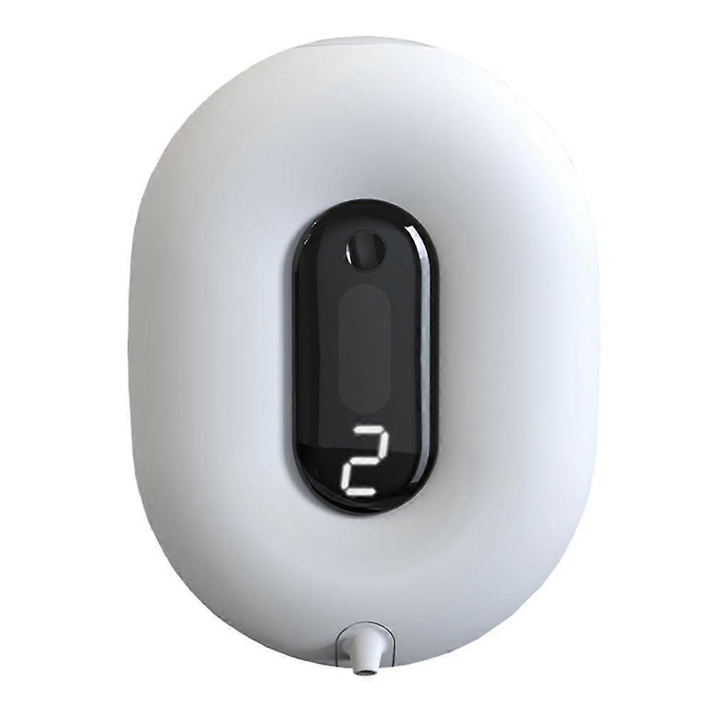 Automatic Soap Dispenser with Smart Infrared Sensor, Wall Mounted Foam Design, White Timing Function