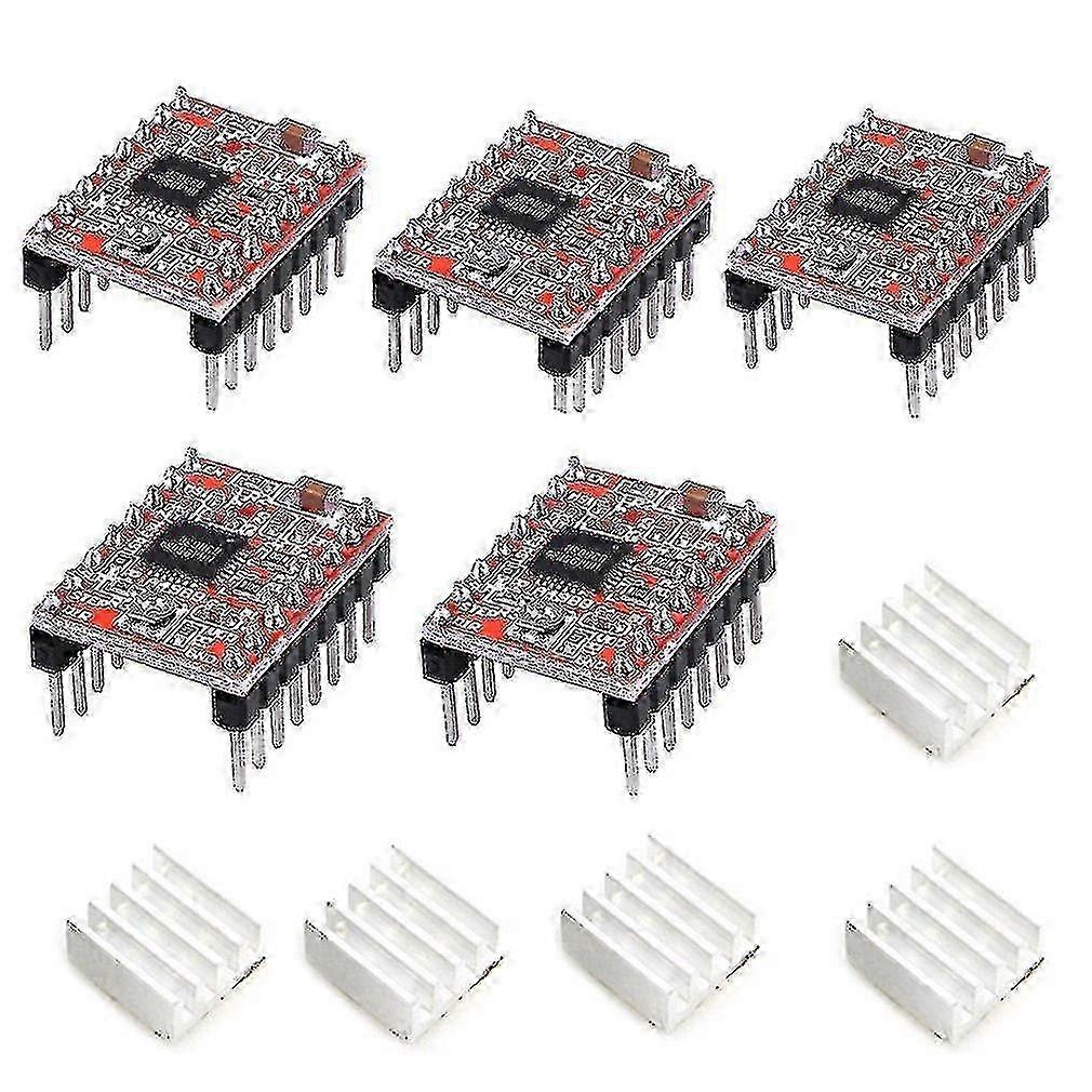 5pcs A4988 Stepstick Stepper Driver Module With Sink For 3d Printer Reprap Suitable 25-26
