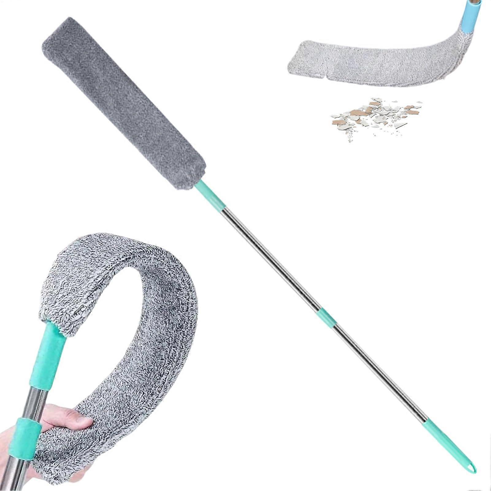 Microfiber Duster with Extendable Bendable Head for  Ceilings and Under Furniture Cleaning