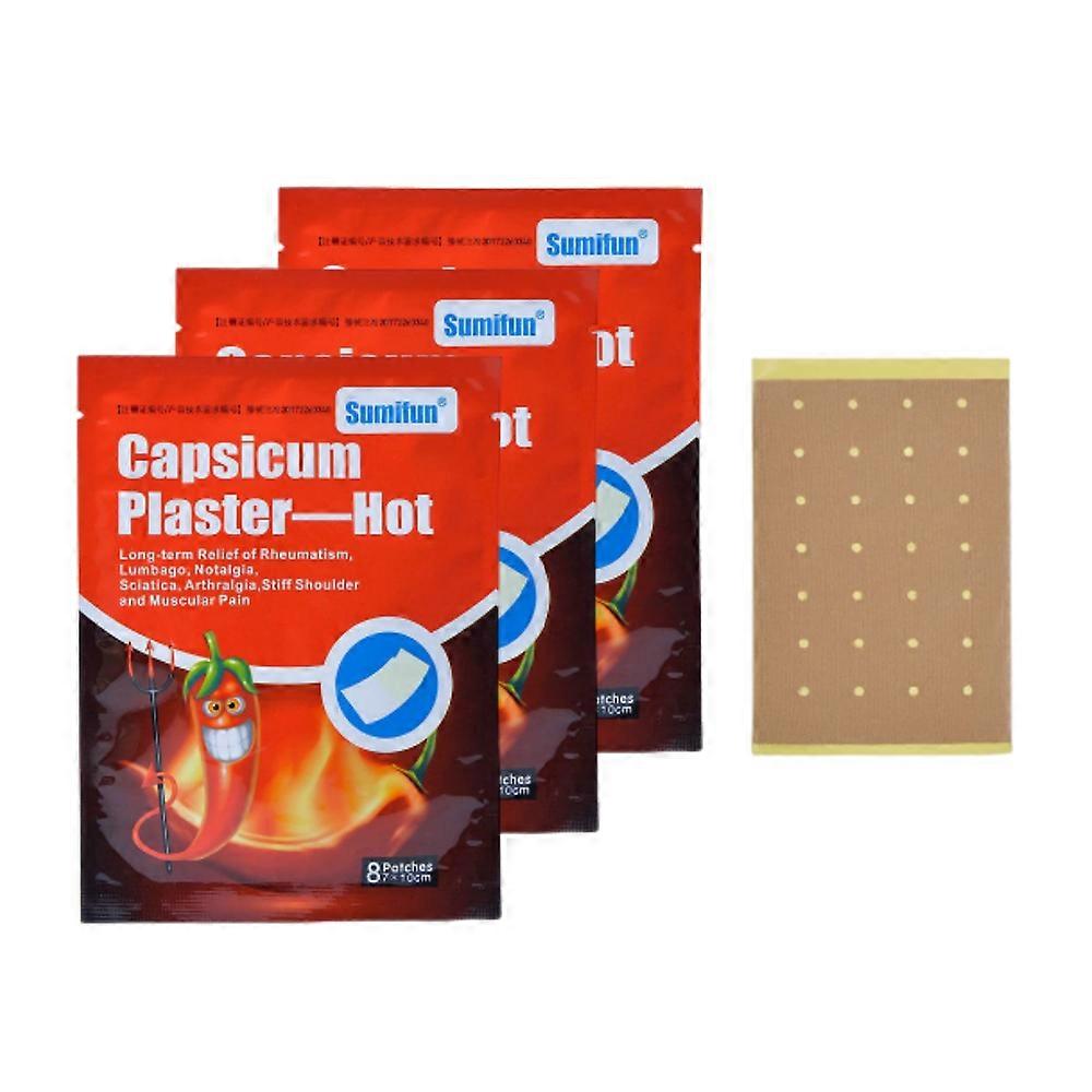 Capsaicin Patches, Extra Strength Tiger Hot Patch, Heat Capsicum Patch 8pcs/pack