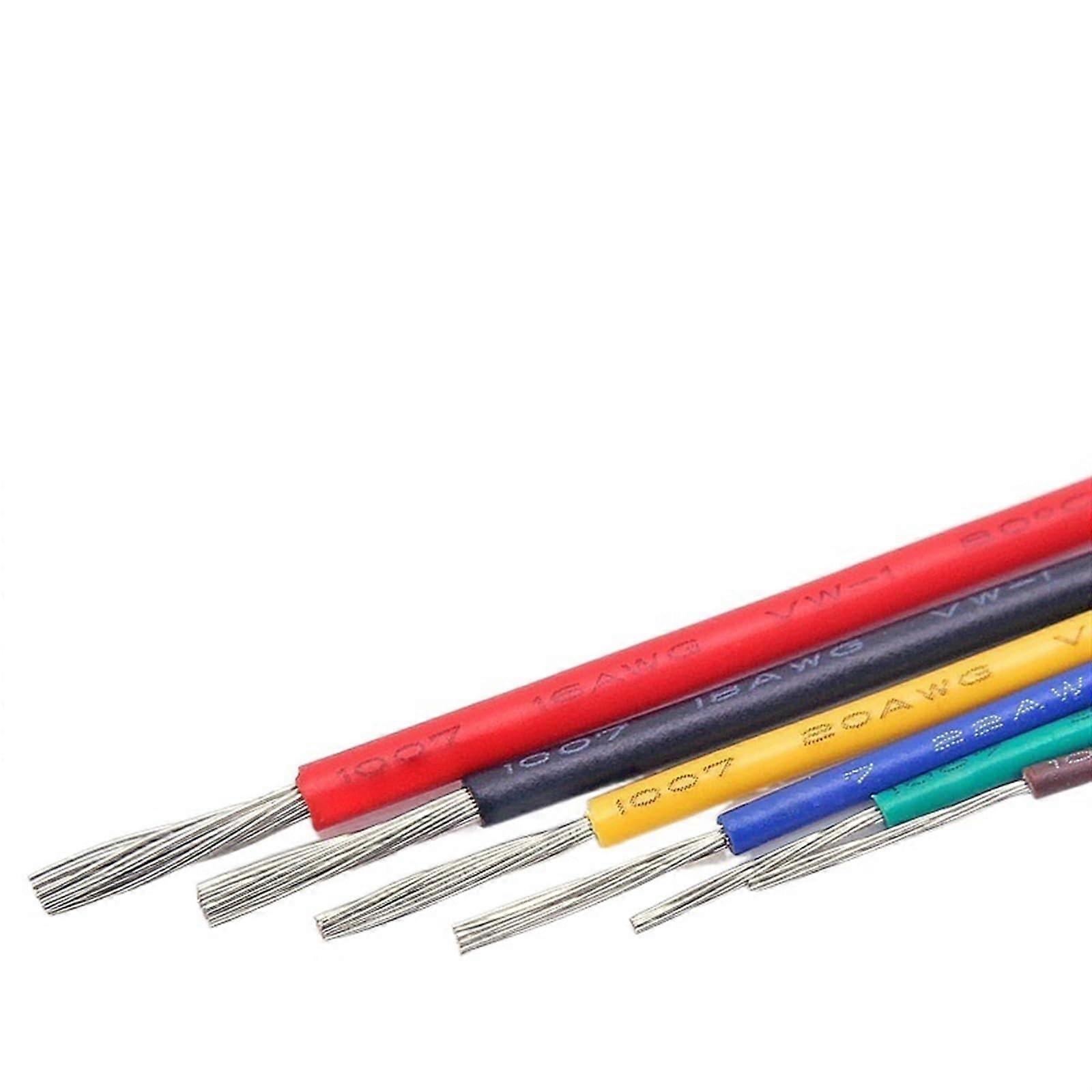 5m Flexible PVC Electrical Wire 24AWG Red  Conductivity Easy Welding for LED Projects