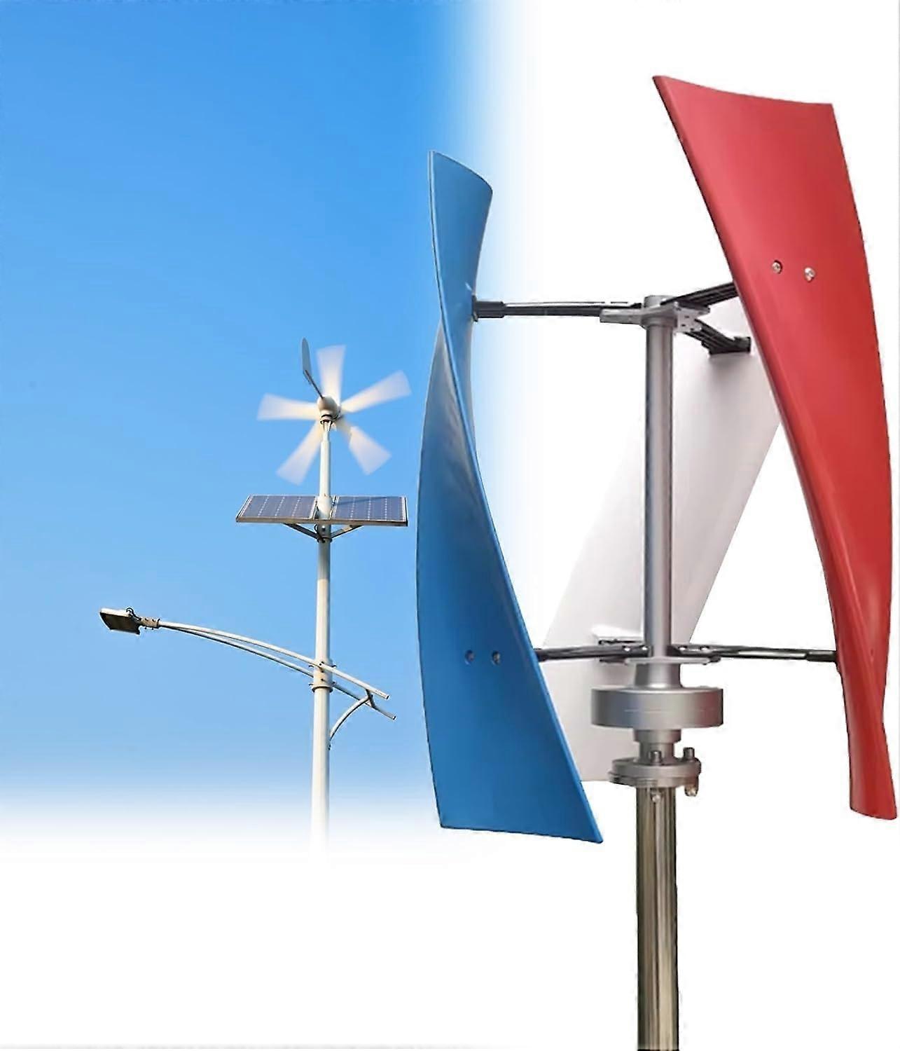 16000W Vertical Wind Turbine Generator 12V Red,  Power Off Grid Kit with MPPT Controller