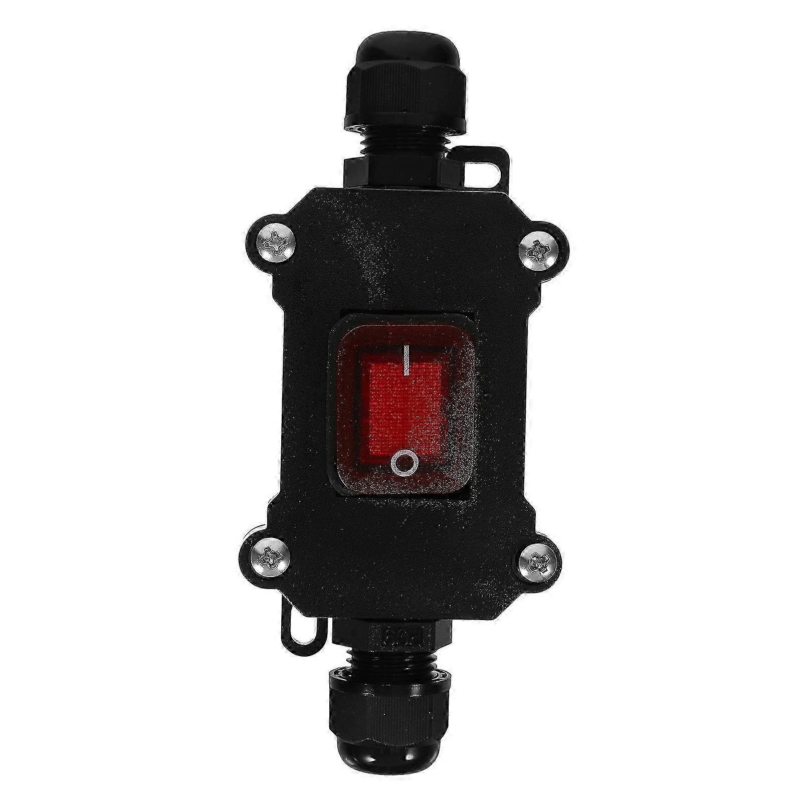 Inline Cord Switch On/Off Toggle for Outdoor 2 Position Black PC Material