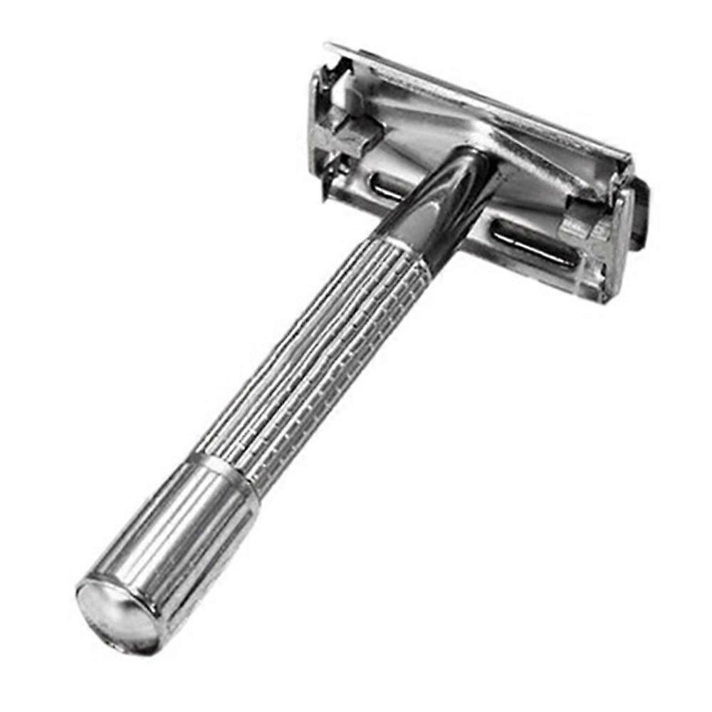 Classic Double Edge Safety Razor for Men, Alloy Build with Rotating Handle, Easy Blade Access