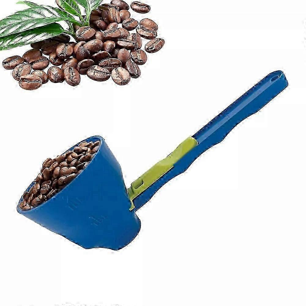 measuring spoon with sliding funnel for cooking powder